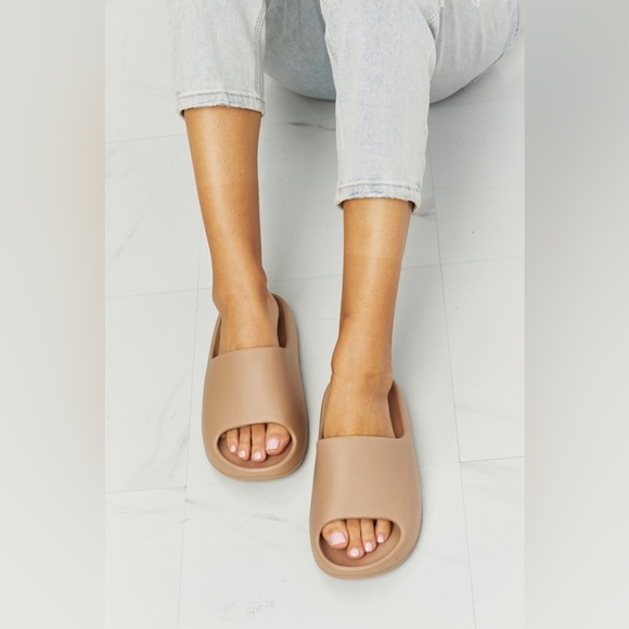 NOOK JOI Shoes - NOOK JOI In My Comfort Zone Slides in Beige